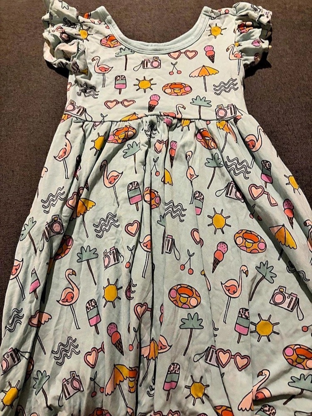 Little Sleepies Play Beach Print Dress